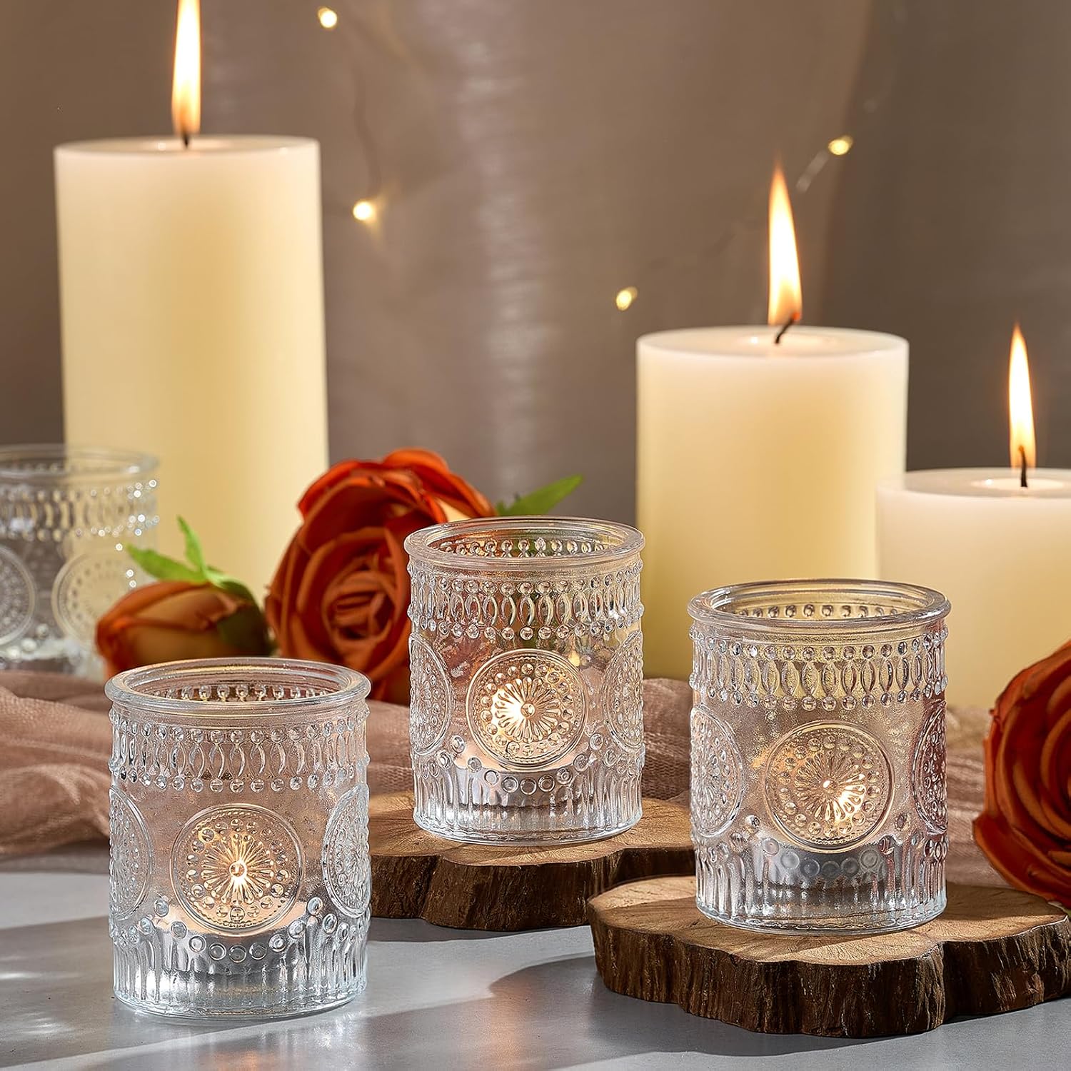 Glass Candle Stands