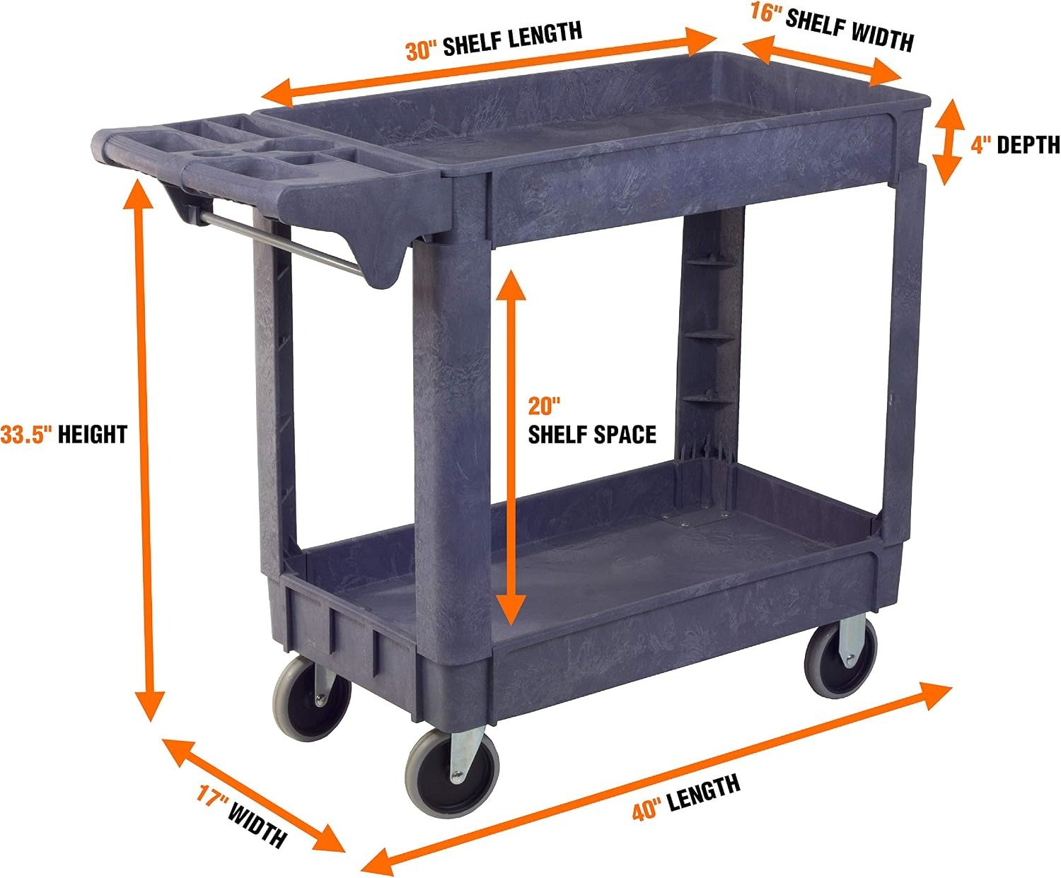 Heavy Capacity Rolling Service Utility Cart