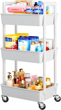 Plastic Lockable Wheeled Rolling Storage Cart