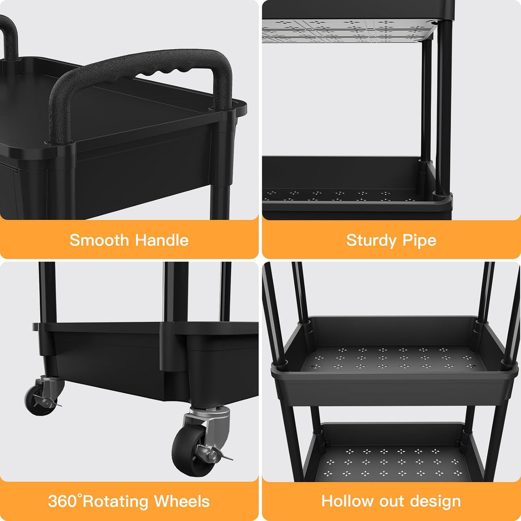 Three Tier Drawer Rolling Utility Storage Cart
