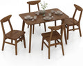 Mid Century Wood 5 Piece Dining Set For Four