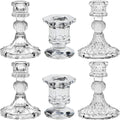 Clear Glass Taper Wedding Candle Holders