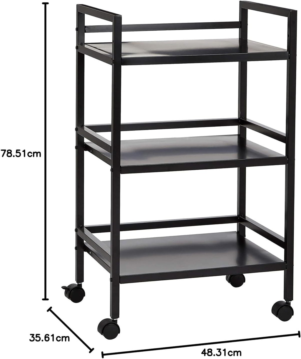 Three Tier Mobile Metal Rolling Storage Cart