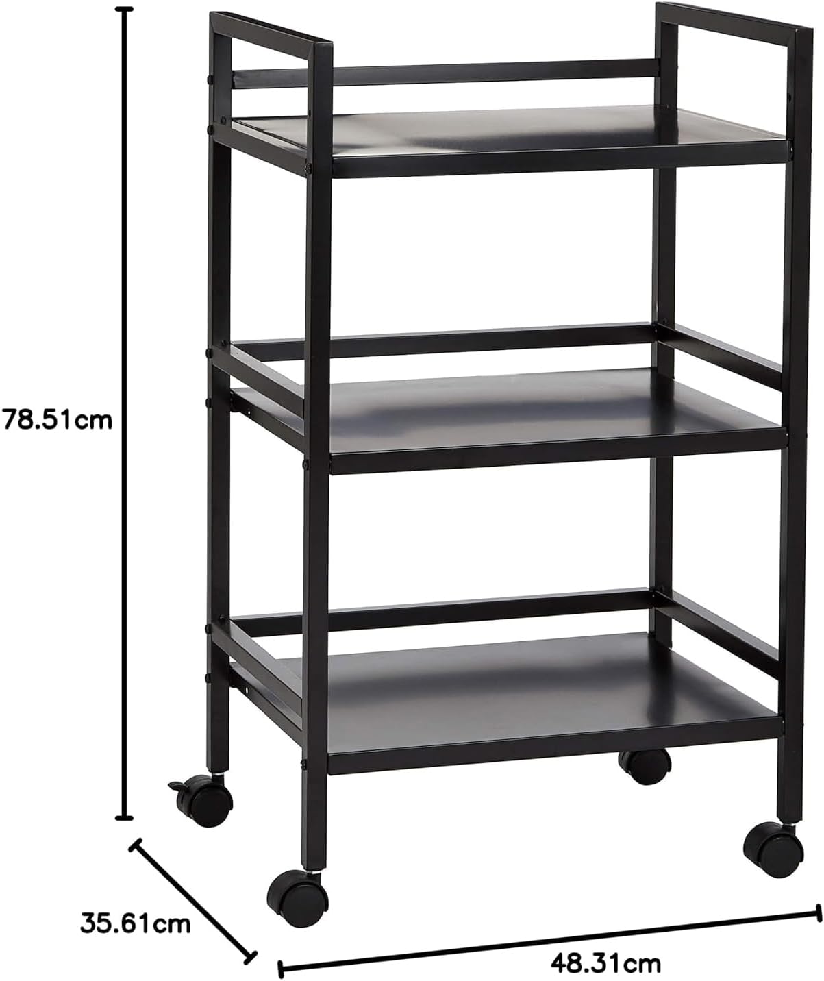 Three Tier Mobile Metal Rolling Storage Cart