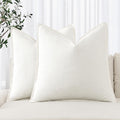 Cream Linen 24x24 Euro Pillow Covers Set of 2
