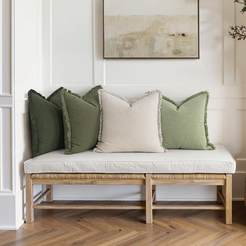 Boho Fringe Linen Farmhouse Pillow Covers