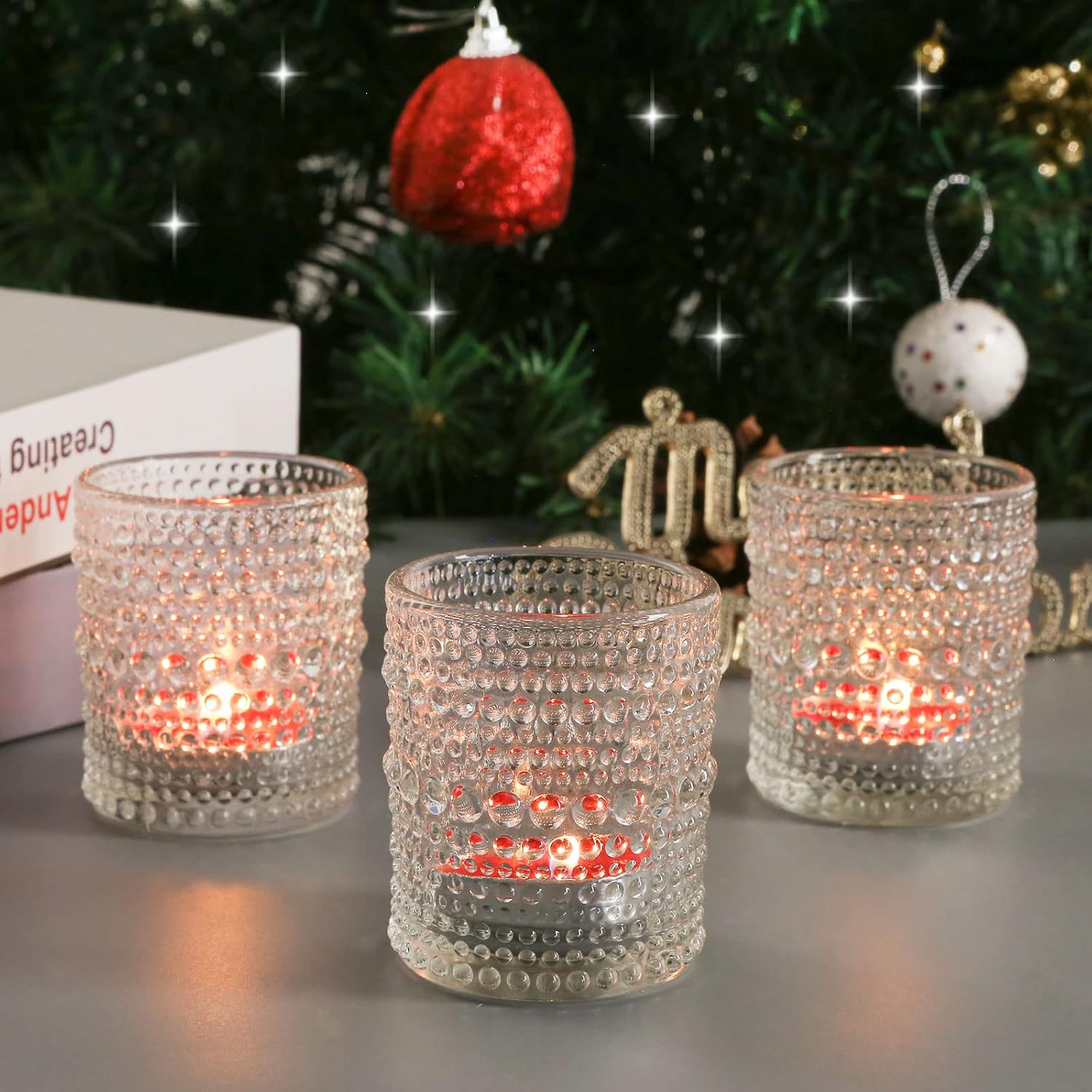 Clear Glass Vintage Votive Tealight Holders