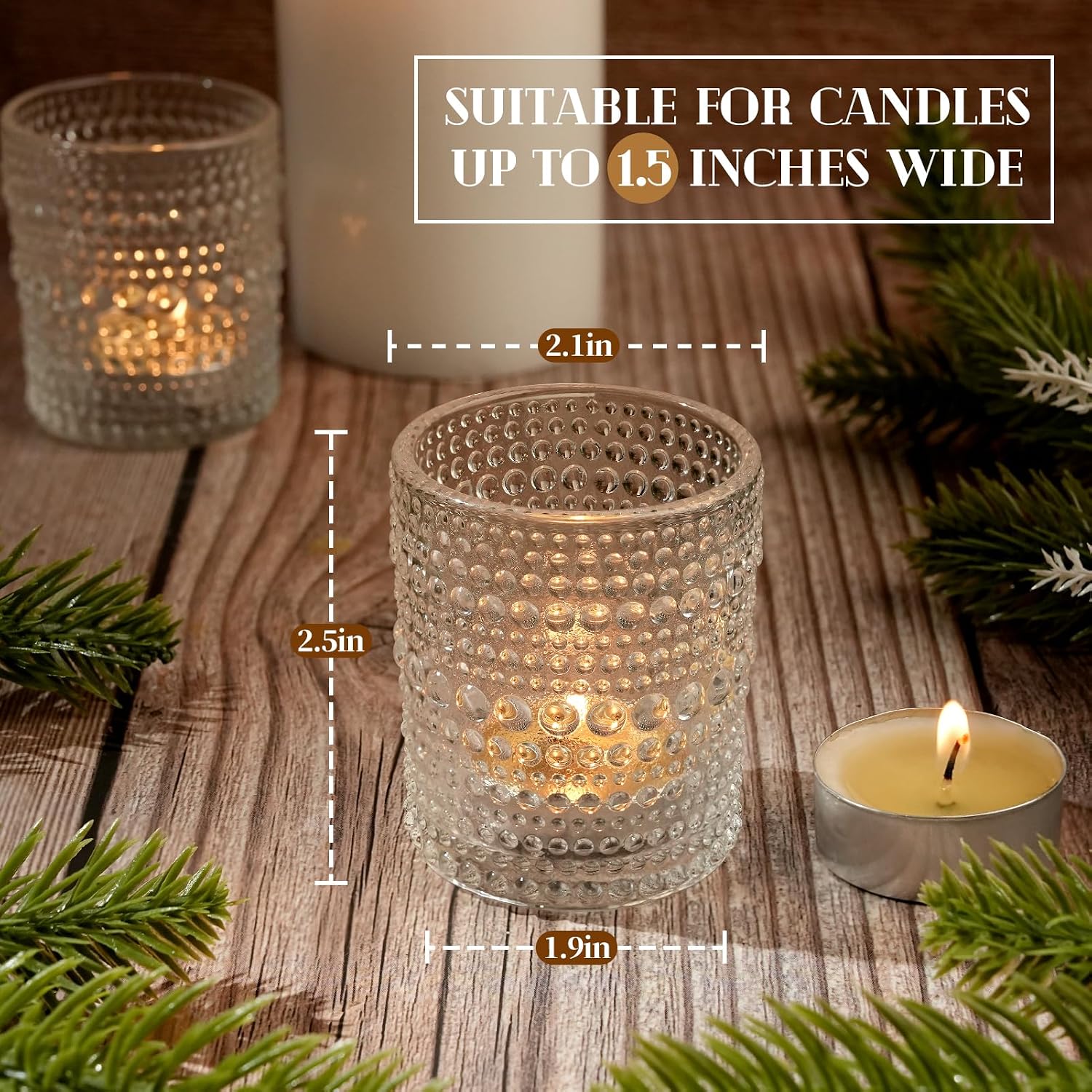 Clear Glass Vintage Votive Tealight Holders