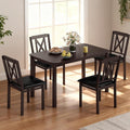 47 Inch Wood Dining Table Set for Four People
