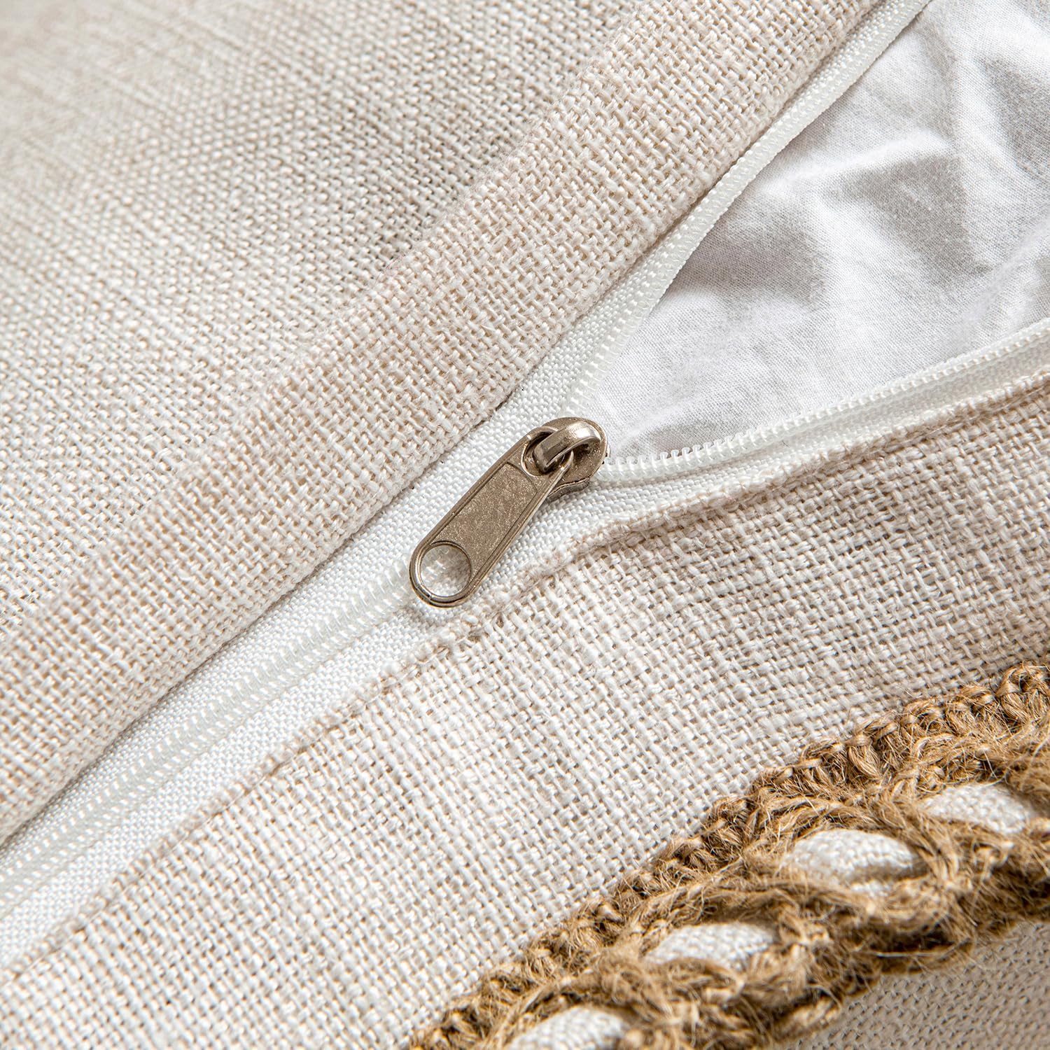 Rustic Linen Farmhouse Throw Pillow Covers