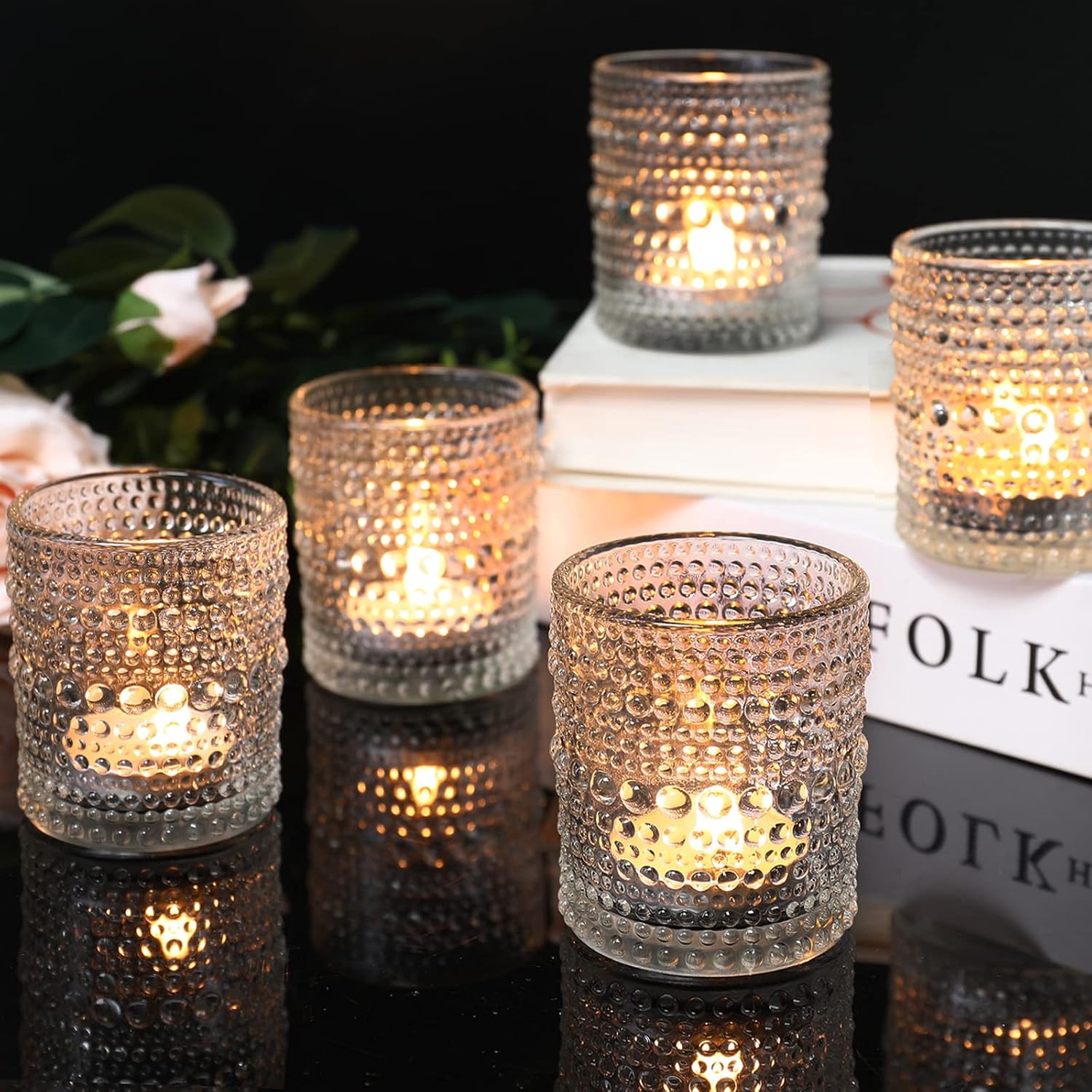 Clear Glass Vintage Votive Tealight Holders