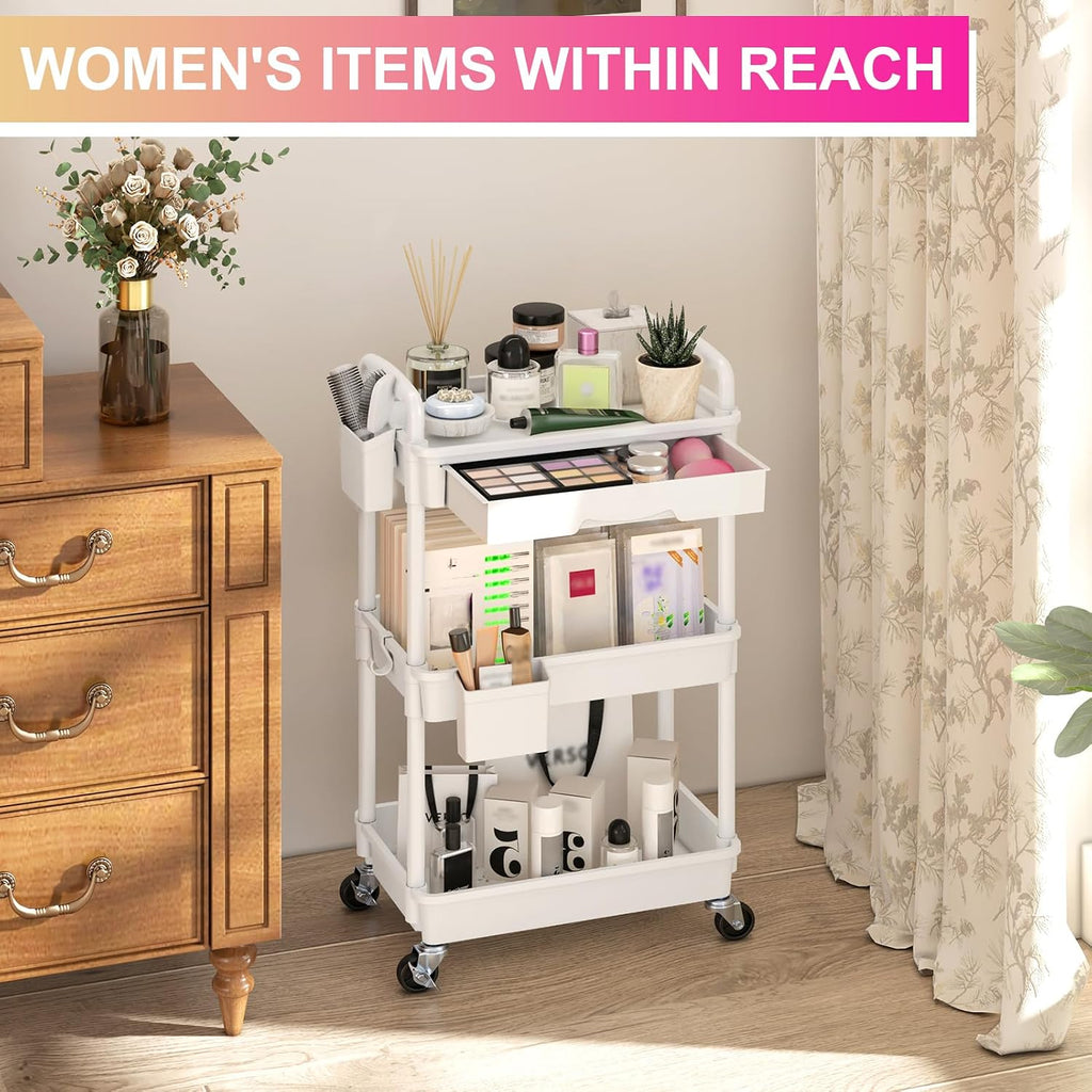 Drawer Lockable Wheeled Rolling Storage Cart