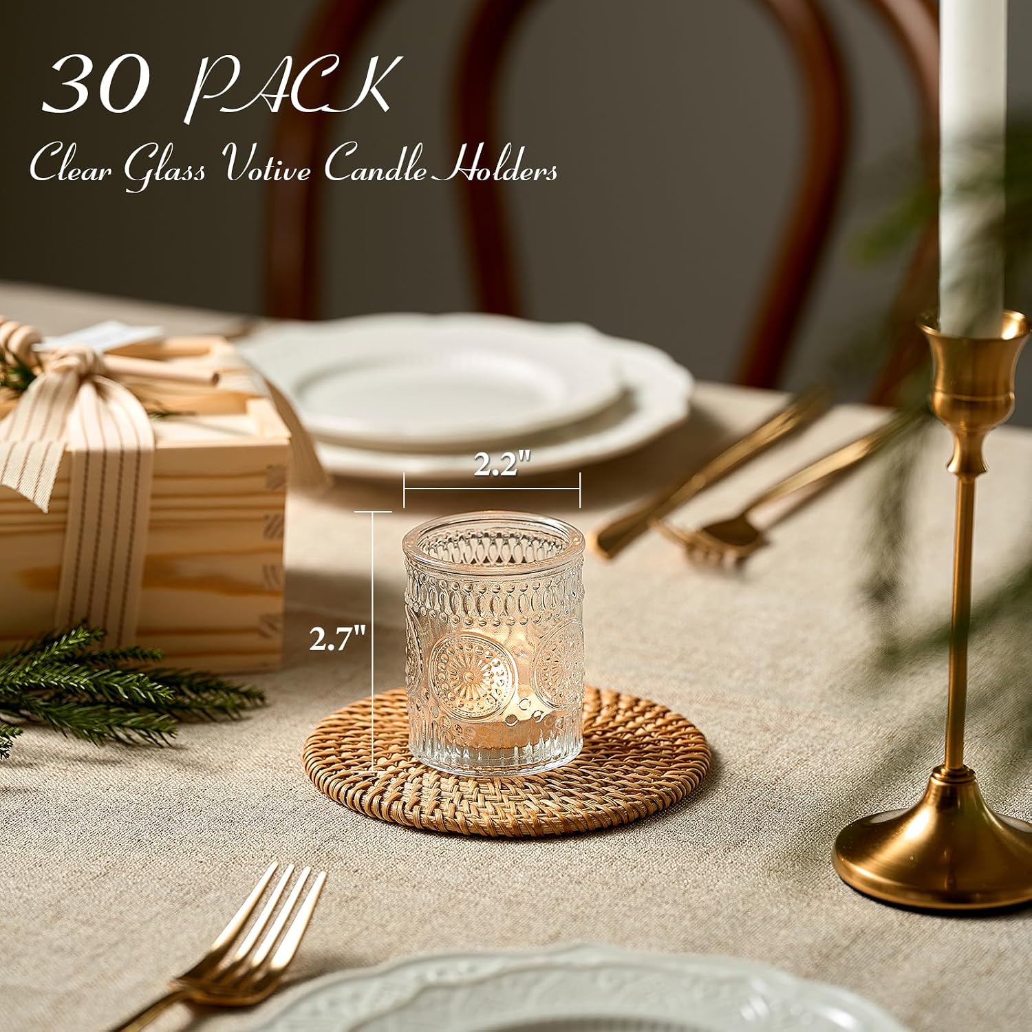 Clear Glass Votive Tealight Candle Holders