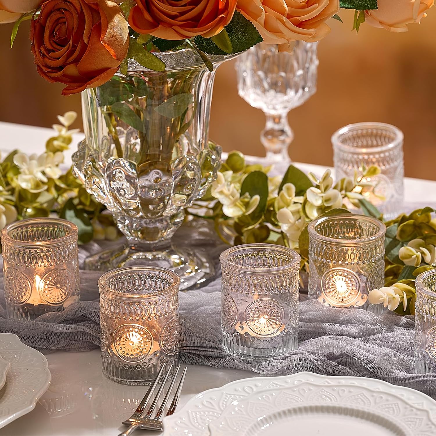 Clear Glass Votive Tealight Candle Holders