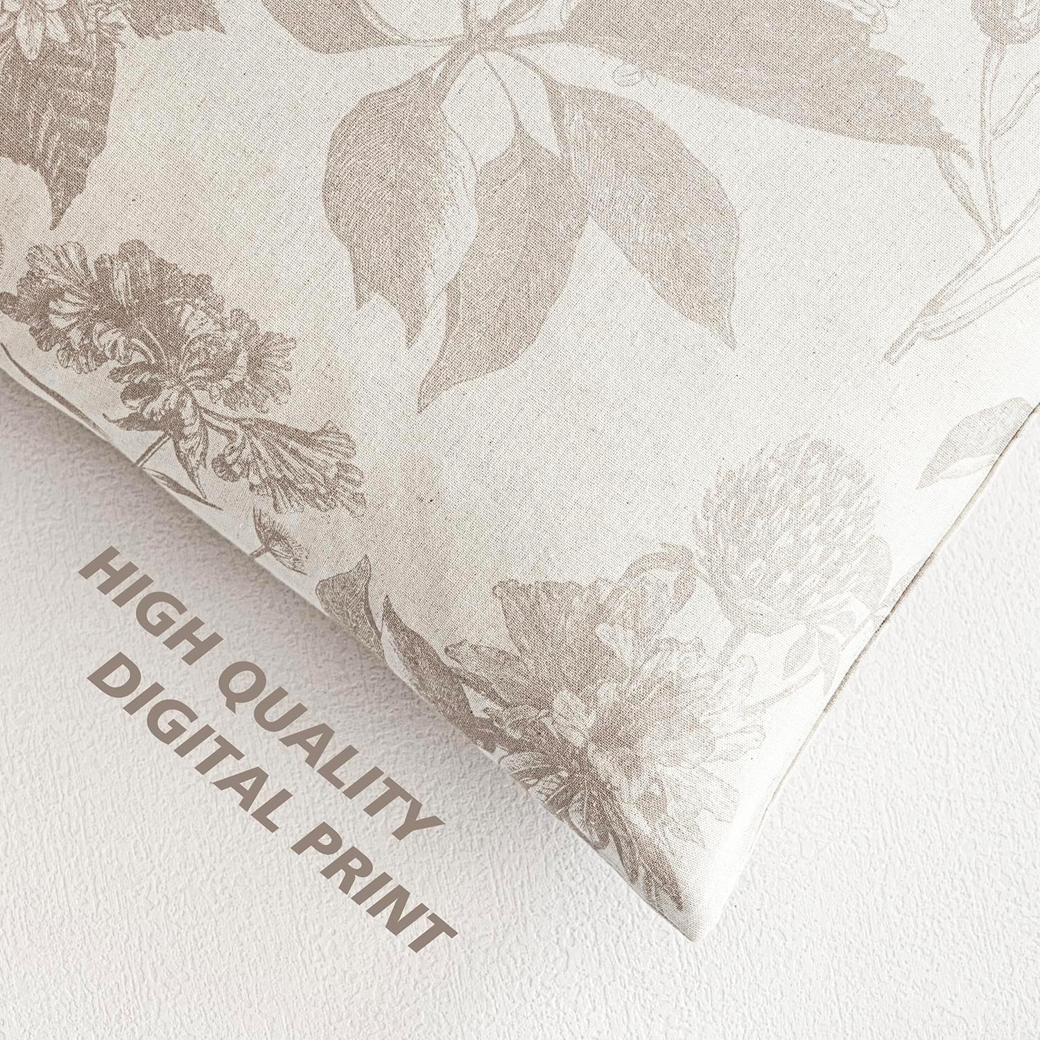 Vintage Floral Linen 18x18 Pillow Covers Set of 2