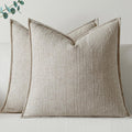 Boho Textured Linen Farmhouse Pillow Covers