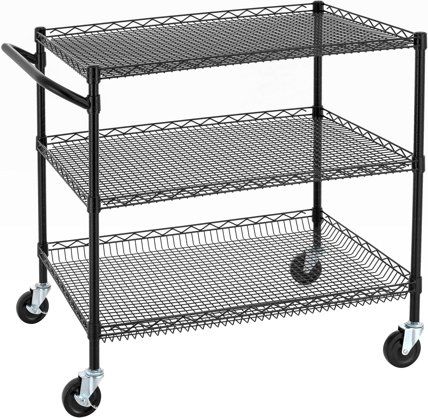 Three Tier Steel Rolling Utility Service Cart